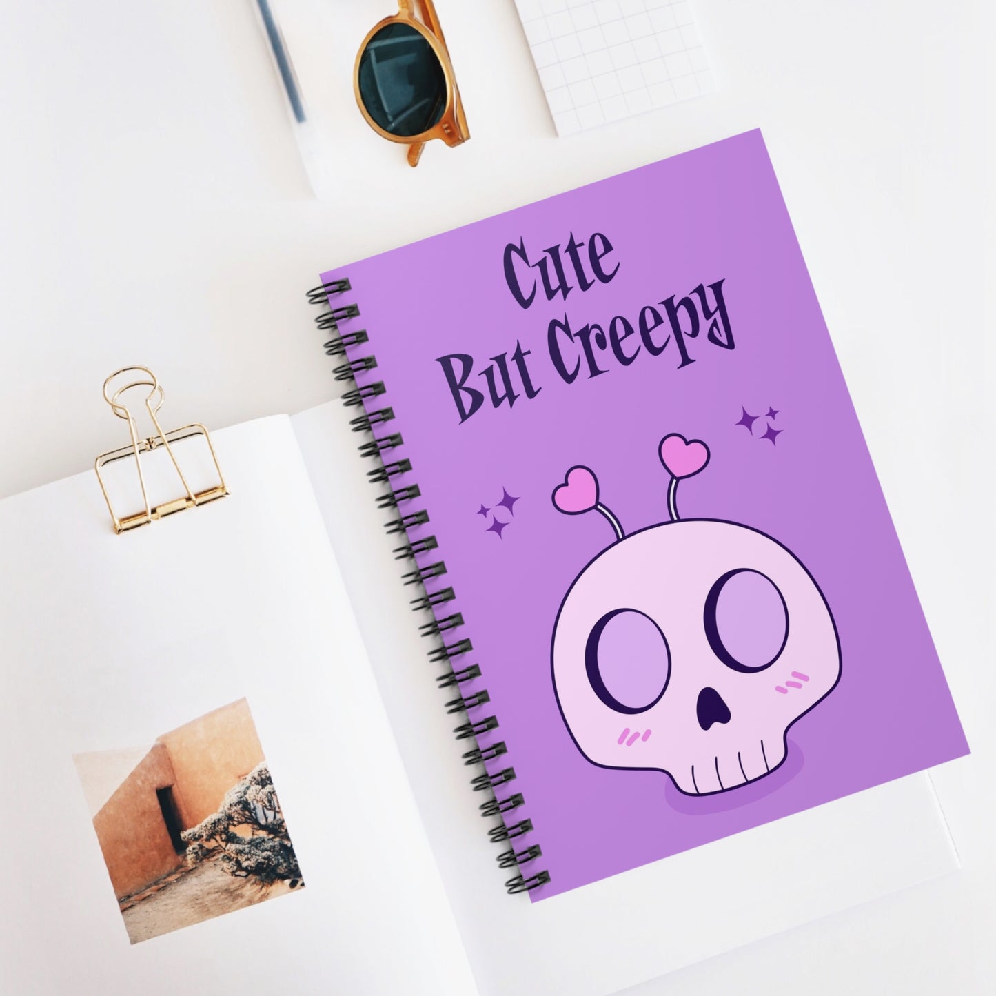 Cute But Creepy Spiral Notebook