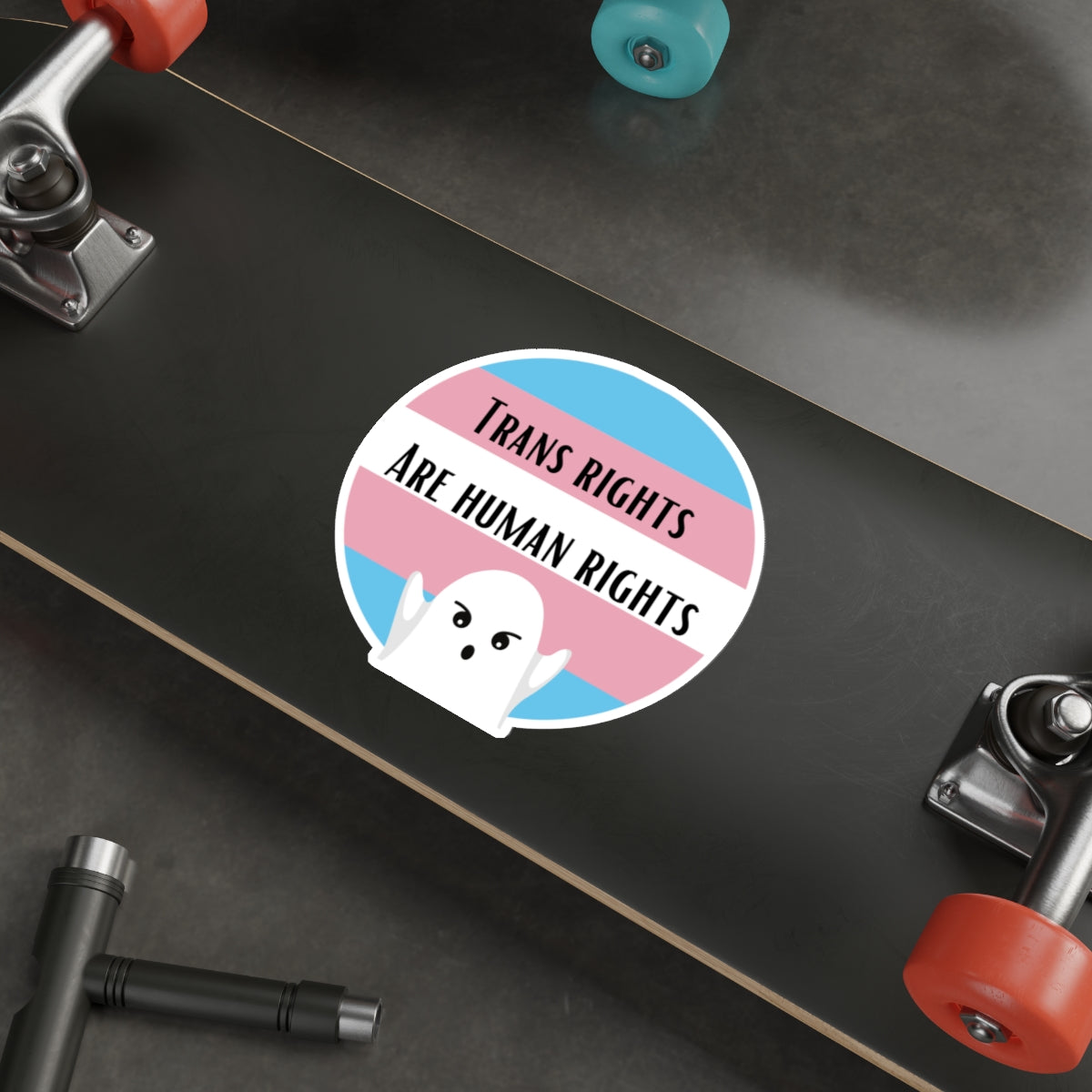 Trans Rights Ghost Sticker