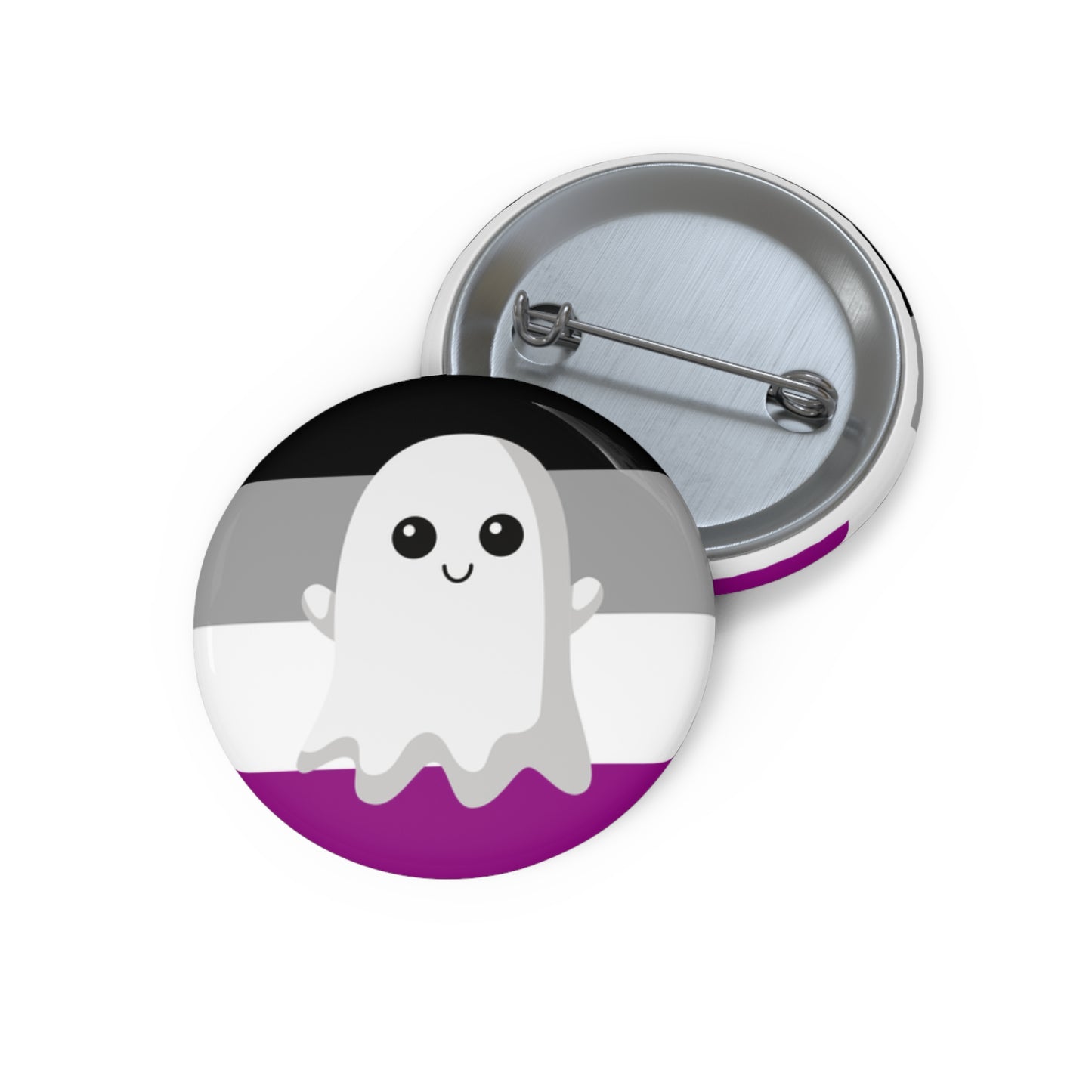 Asexual Pride Ghost Pin Buttons