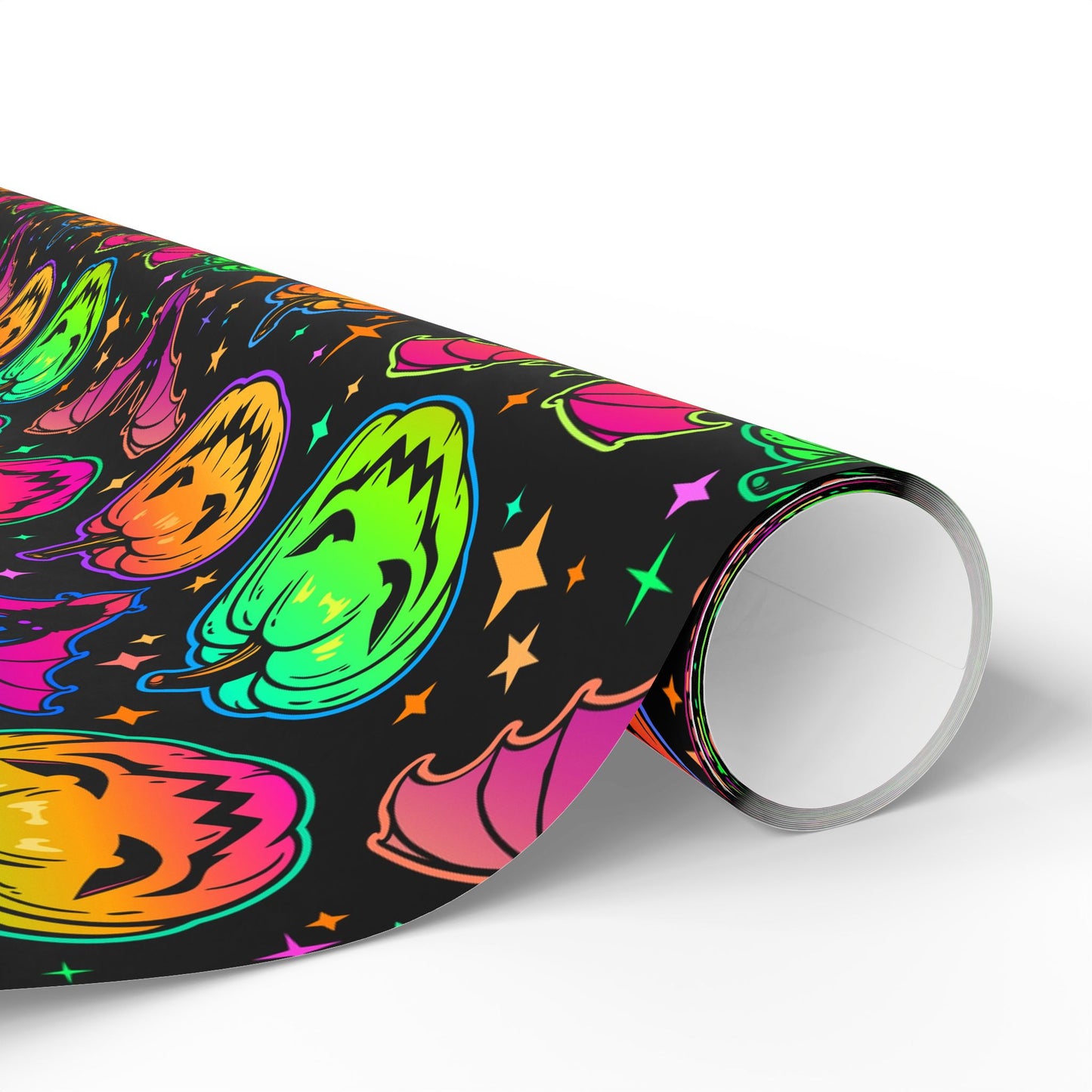 Neon Pumpkin Wrapping Paper