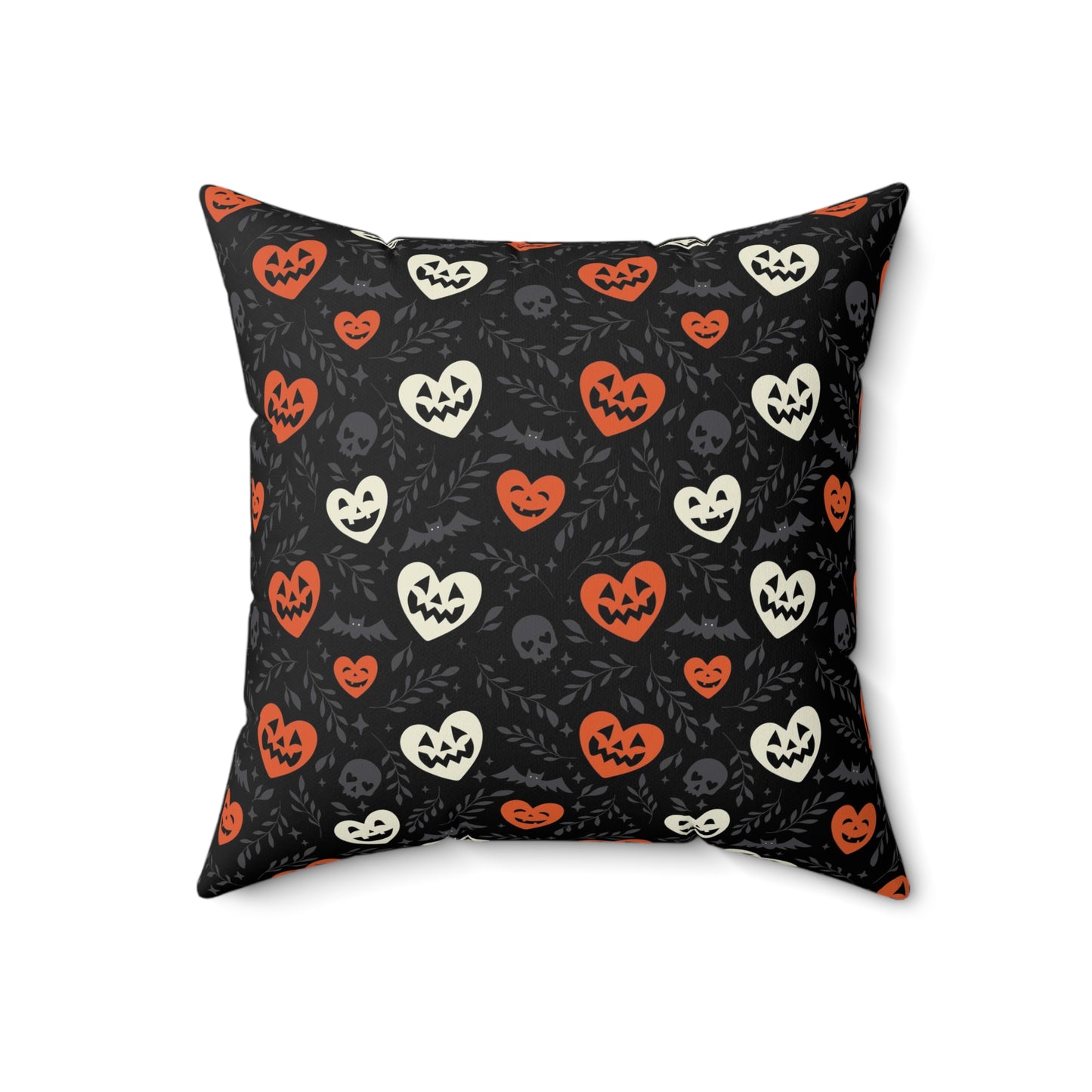 Halloween Hearts Square Pillow