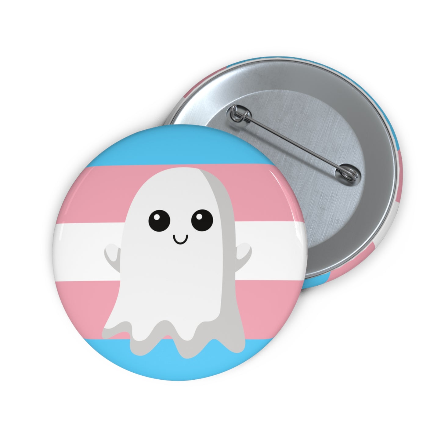 Trans Pride Ghost Pin Buttons