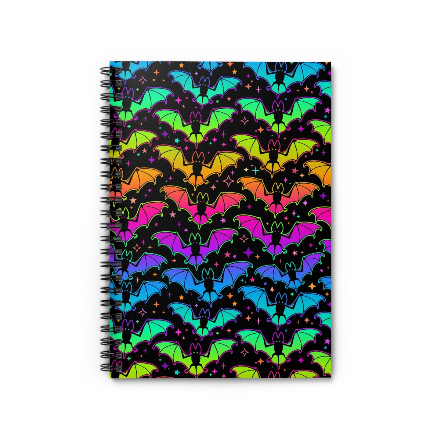 Neon Bat Spiral Notebook