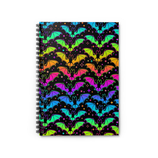 Neon Bat Spiral Notebook