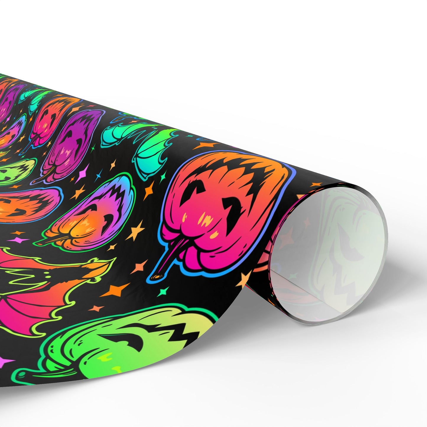 Neon Pumpkin Wrapping Paper