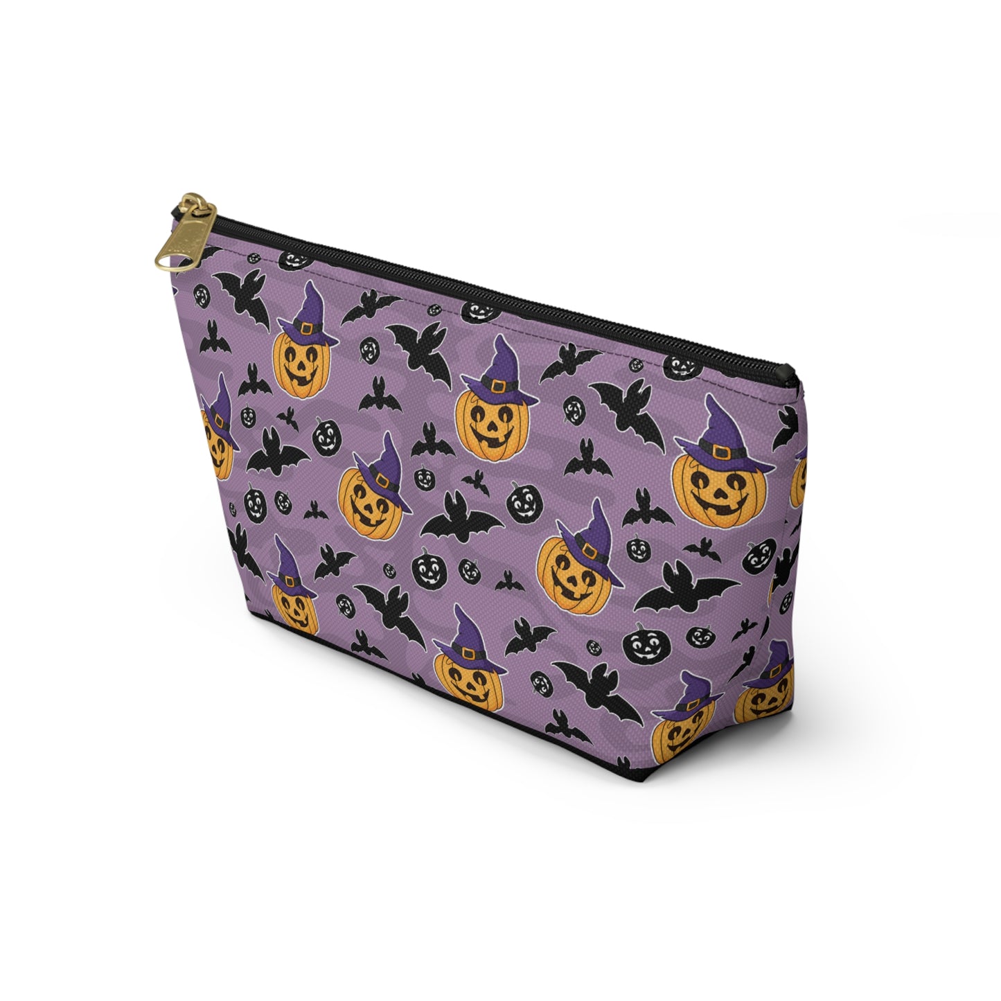 Pumpkin And Bats Accessory Pouch