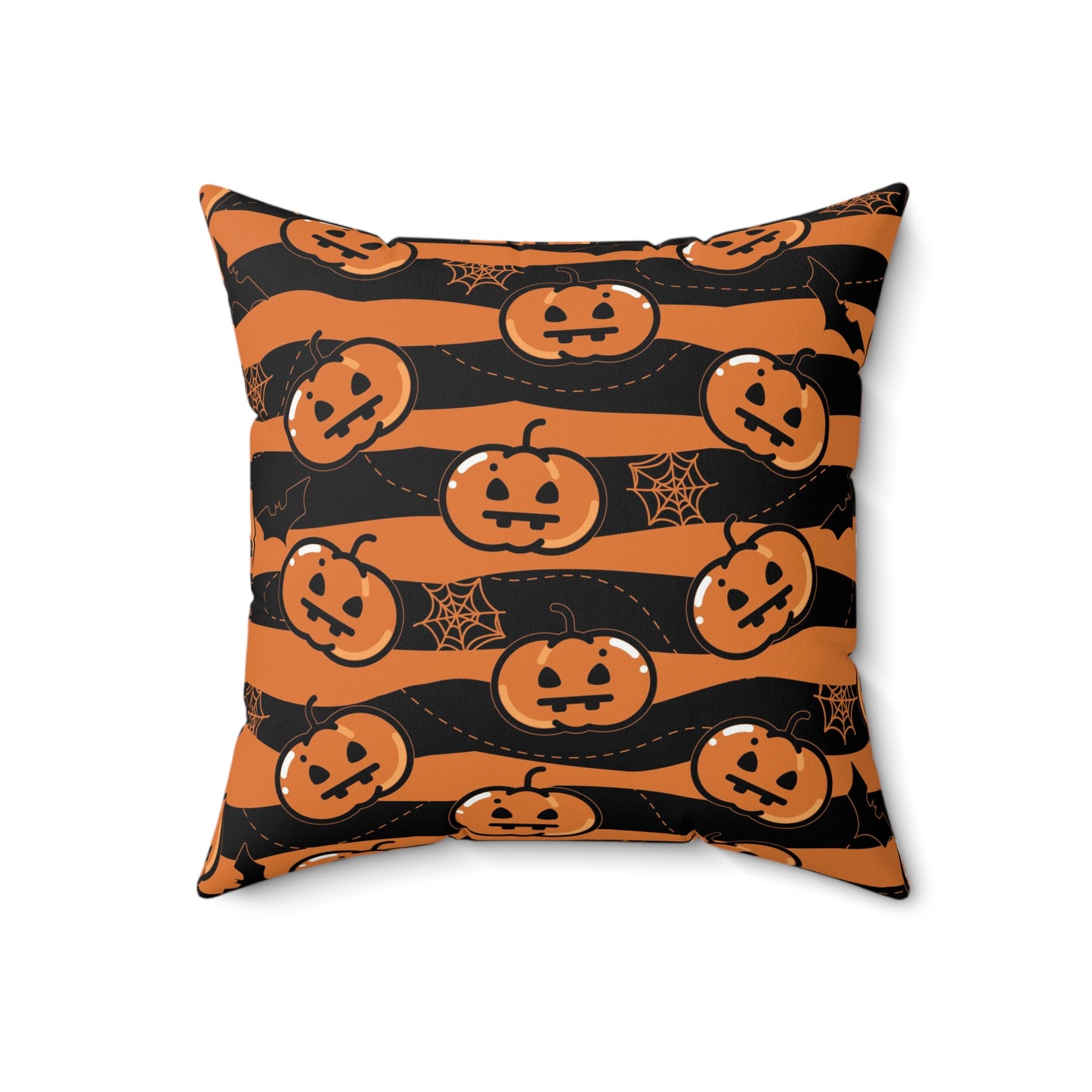 Halloween Stripes Square Pillow