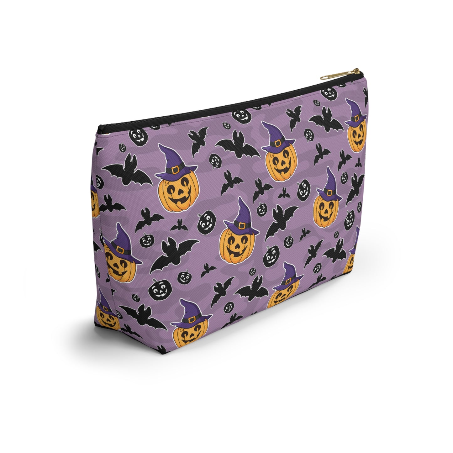 Pumpkin And Bats Accessory Pouch