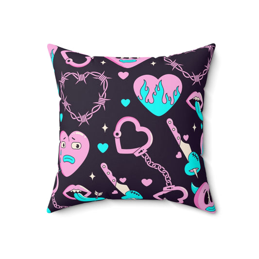 Lonely Hearts Club Square Pillow