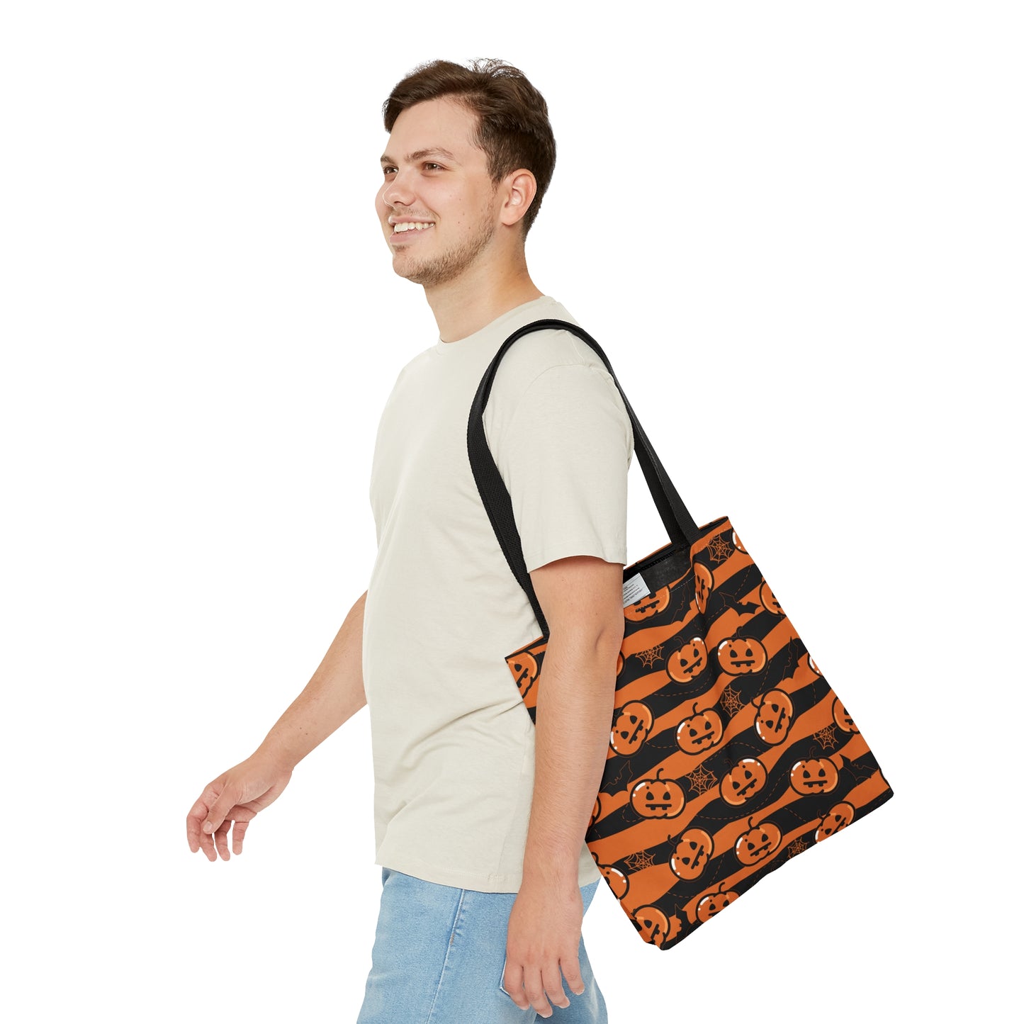 Halloween-Streifen-Stofftasche