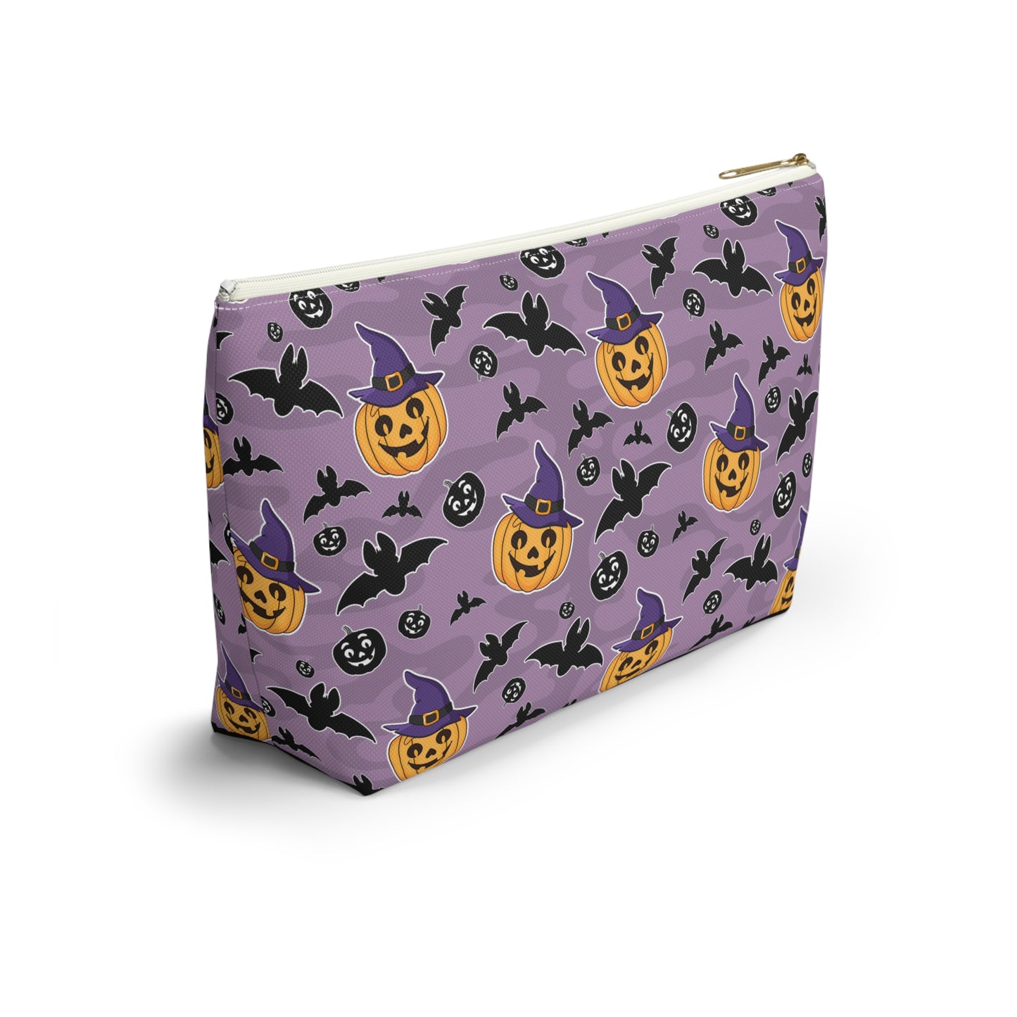 Pumpkin And Bats Accessory Pouch