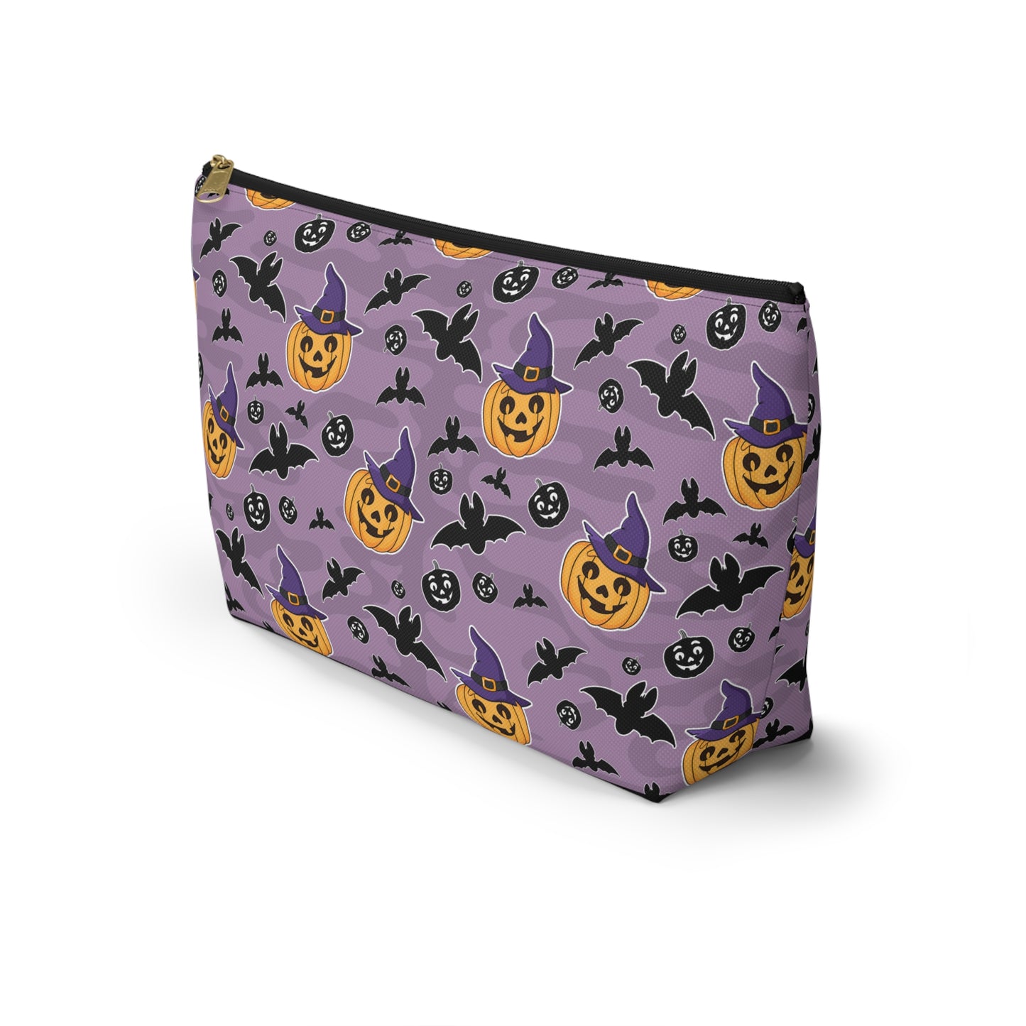 Pumpkin And Bats Accessory Pouch