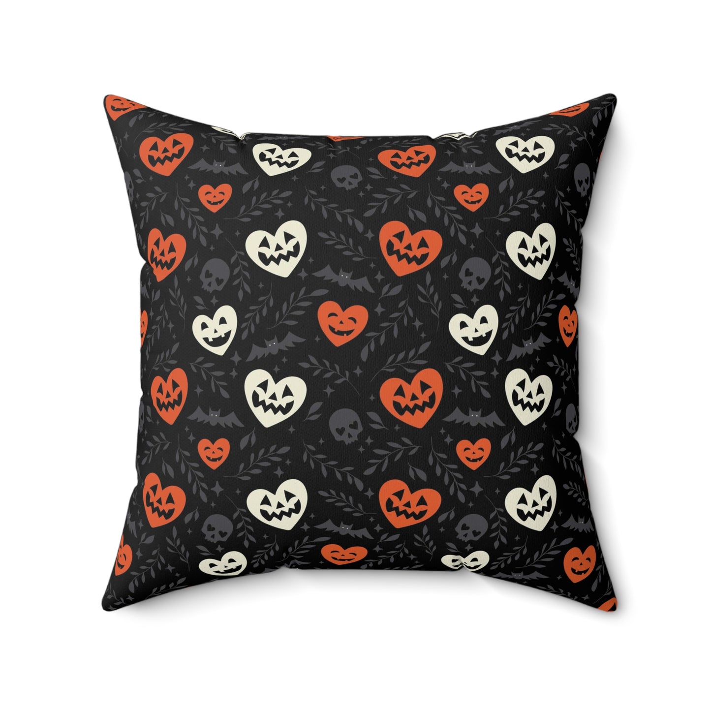 Halloween Hearts Square Pillow