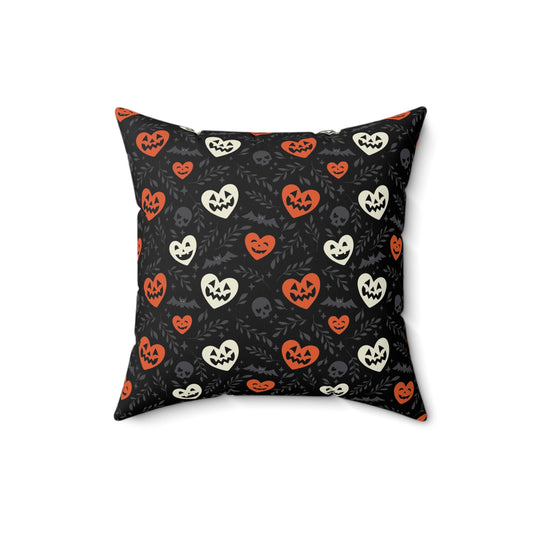 Halloween Hearts Square Pillow