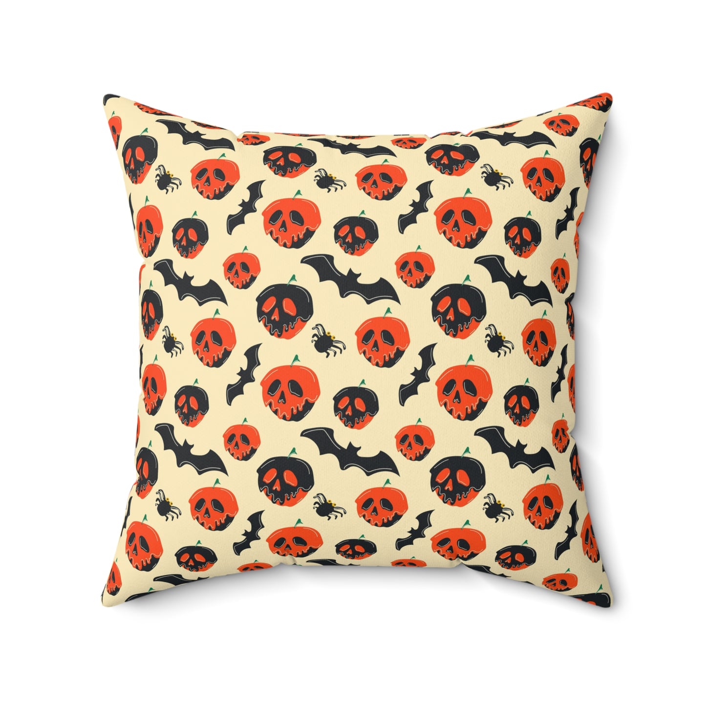 Poisoned Apple And Bats Square Pillow