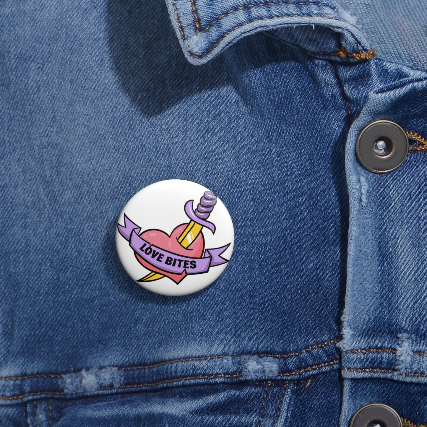 Love Bites Pin Buttons