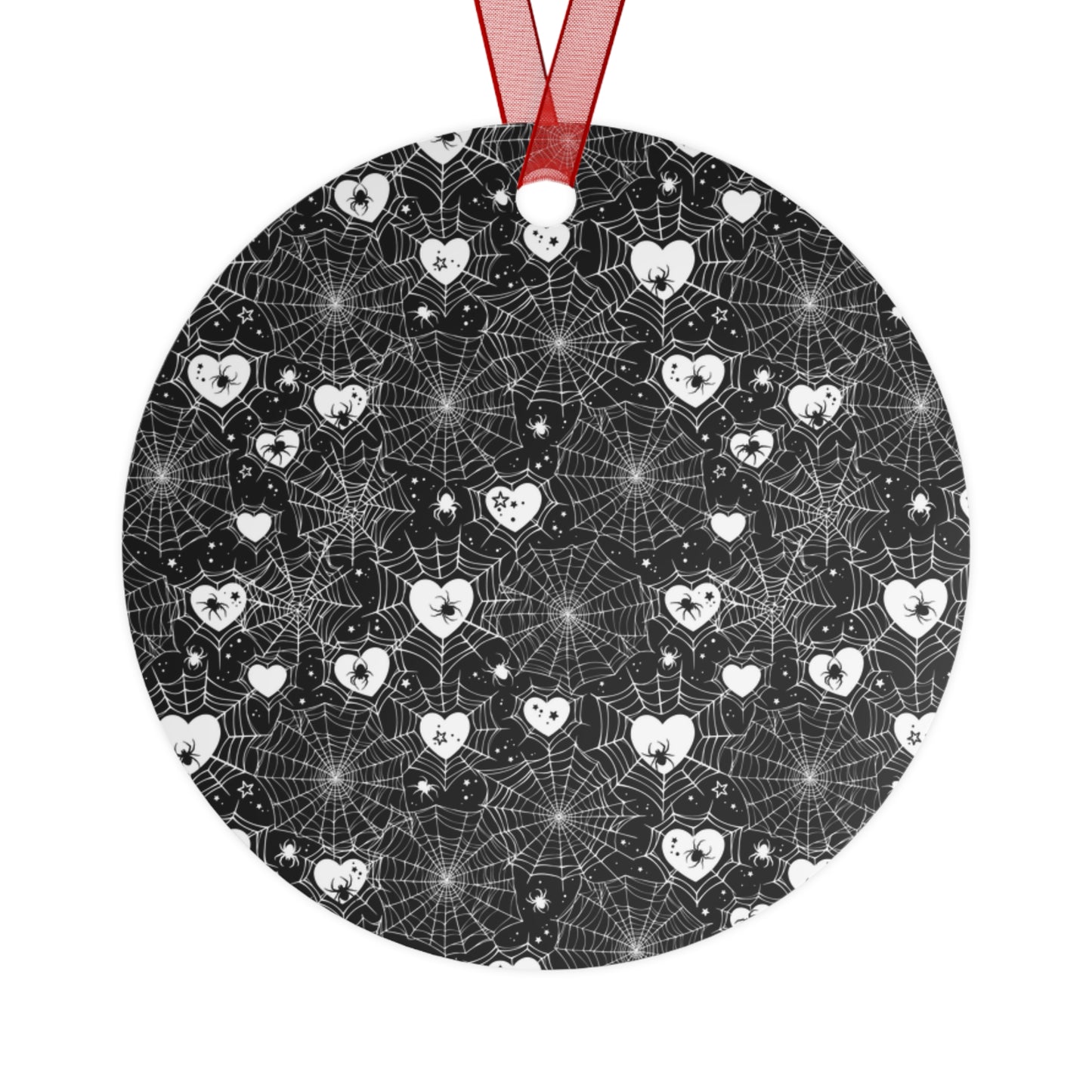 Spiderweb Hearts Ornament