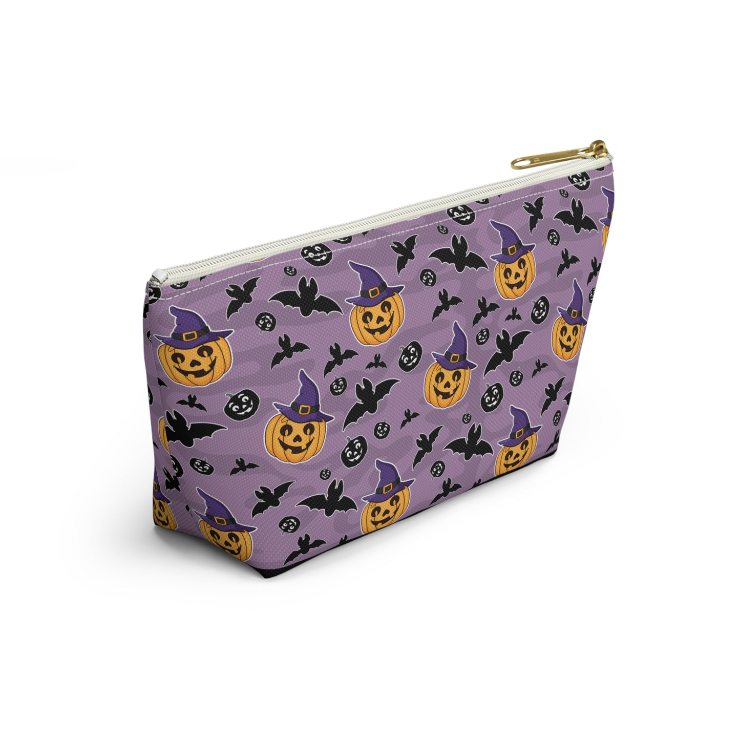 Pumpkin And Bats Accessory Pouch