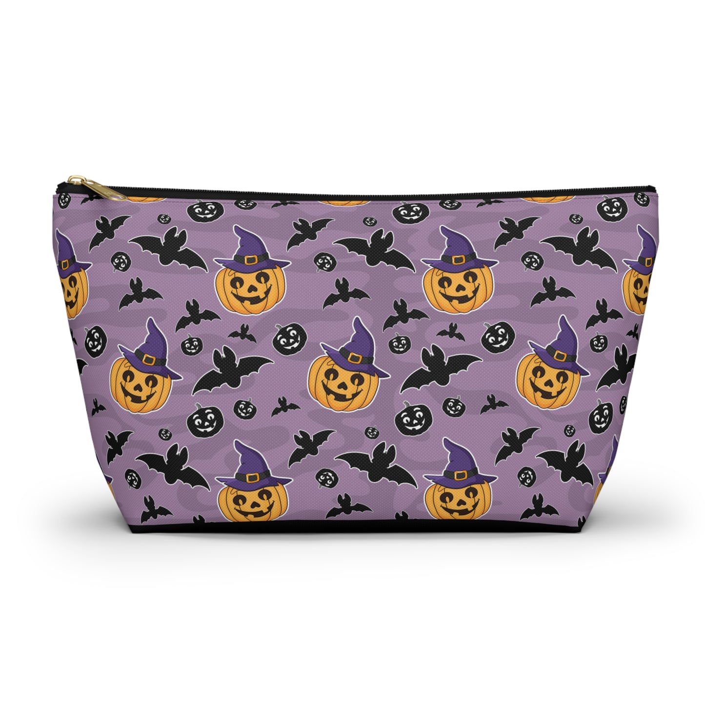 Pumpkin And Bats Accessory Pouch