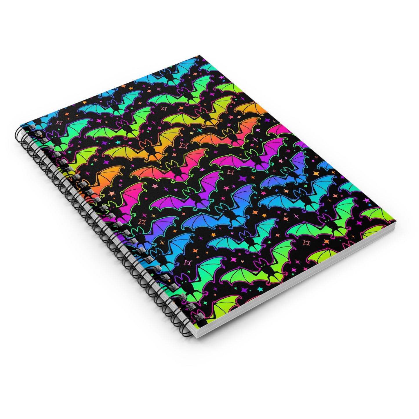 Neon Bat Spiral Notebook