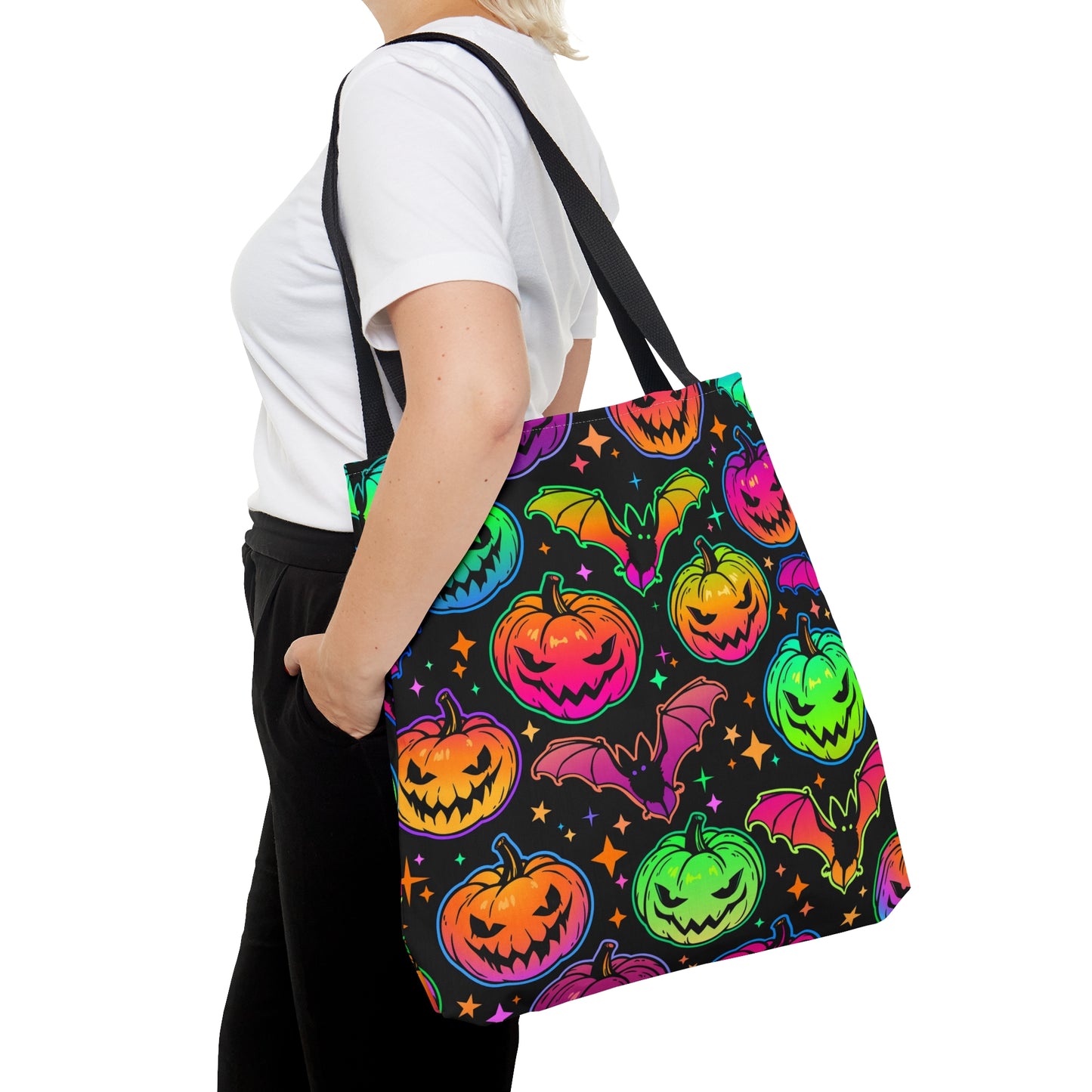 Neon Pumpkin Tote Bag