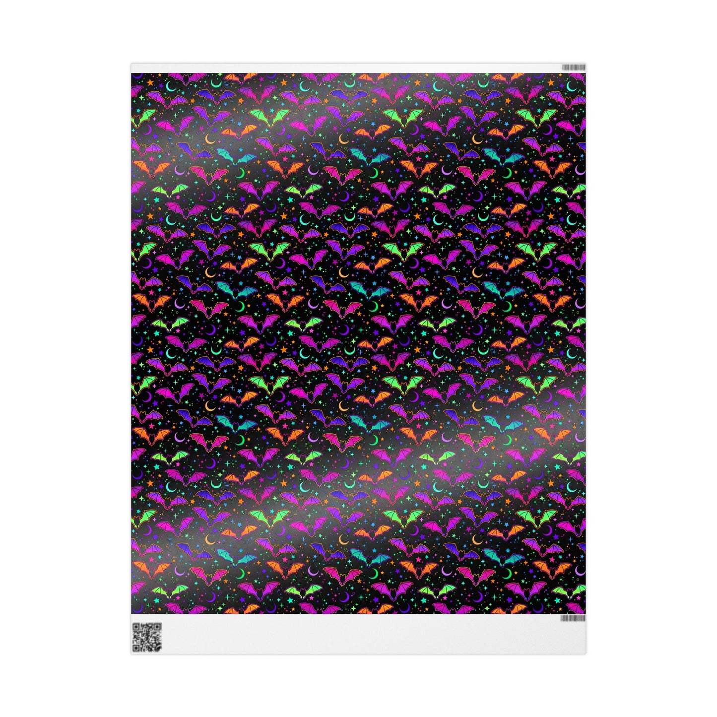 Neon Bats Wrapping Paper