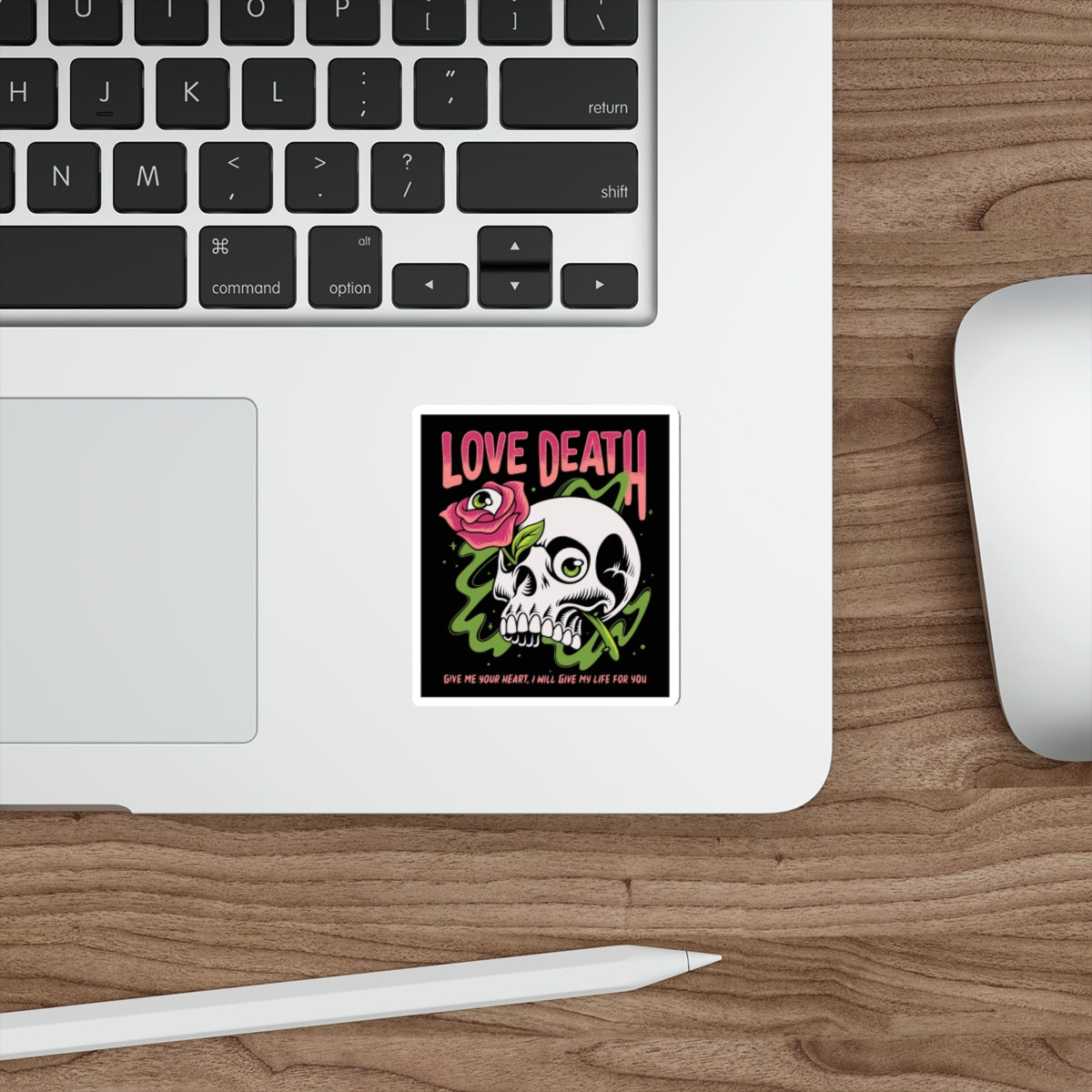 Skull And Rose Stickers