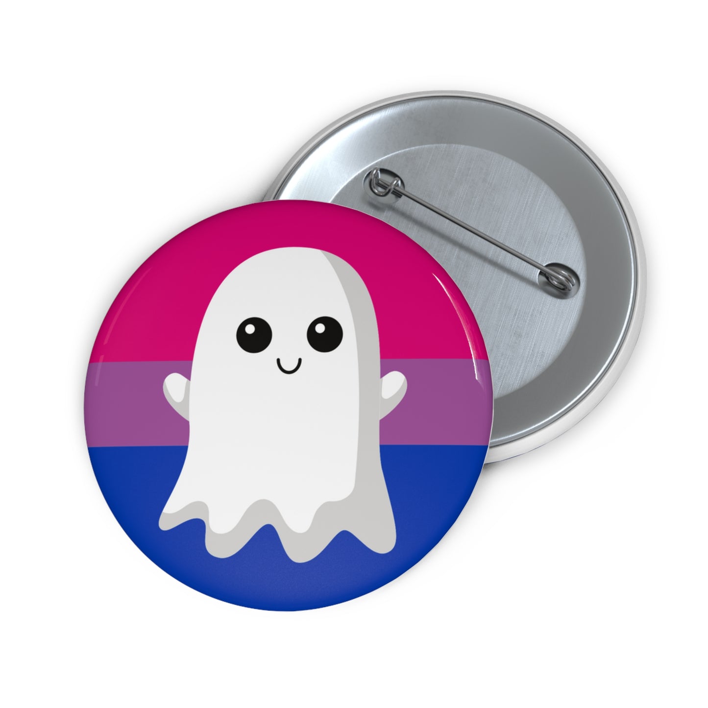 Bisexual Pride Ghost Pin Buttons