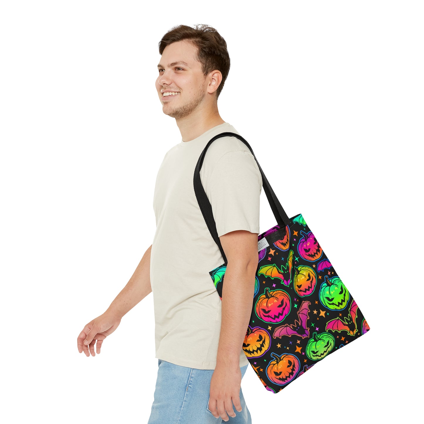 Neon Pumpkin Tote Bag