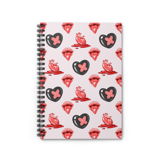 Creepy Hearts Spiral Notebook