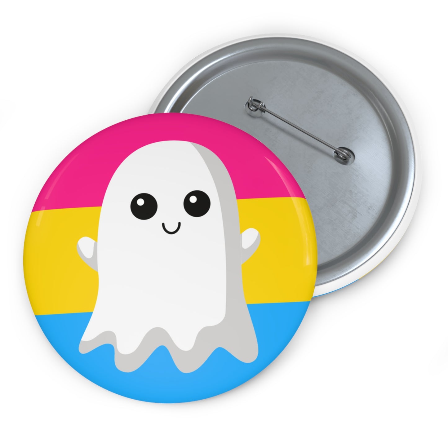 Pansexual Pride Ghost Pin Buttons