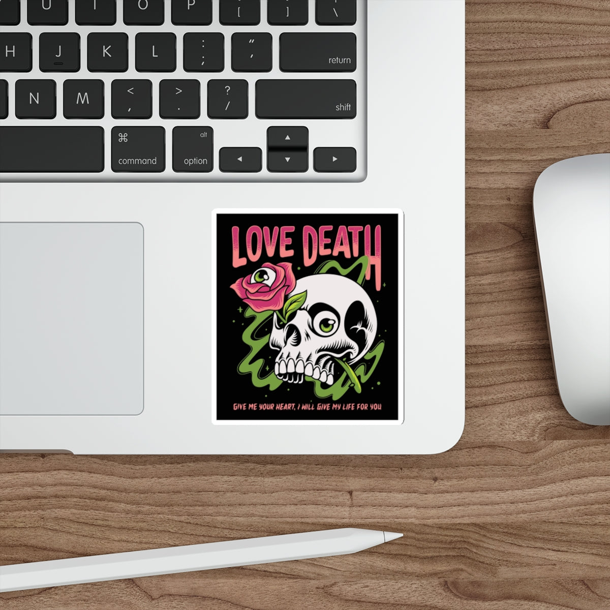 Skull And Rose Stickers