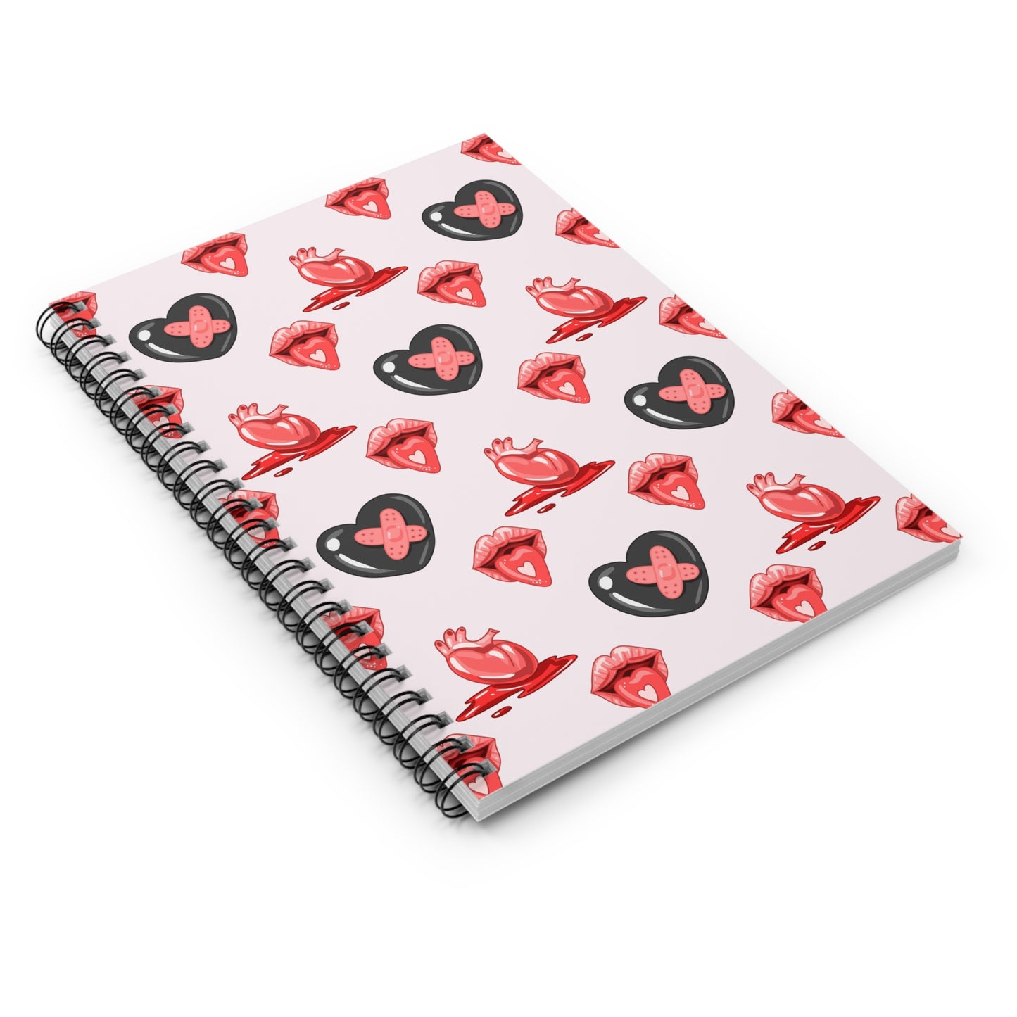 Creepy Hearts Spiral Notebook