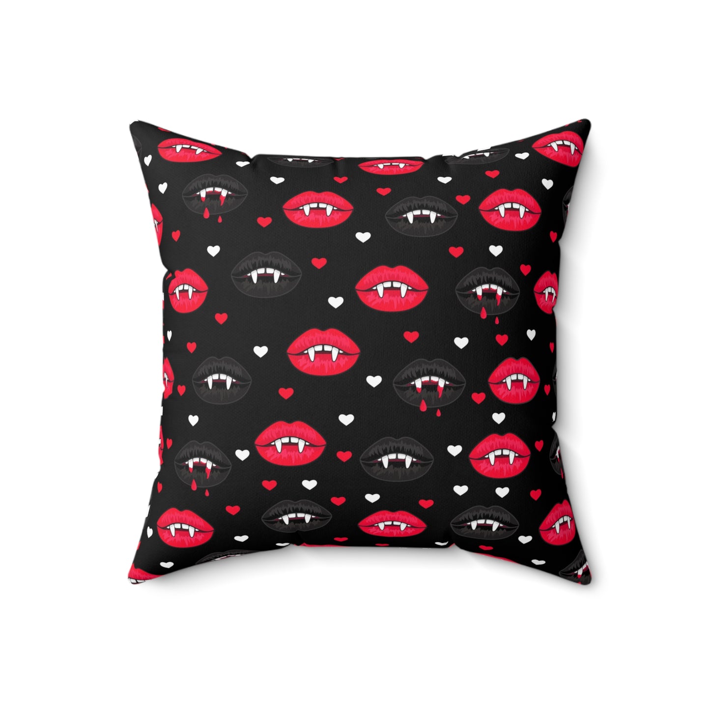 Vampire Fangs Square Pillow