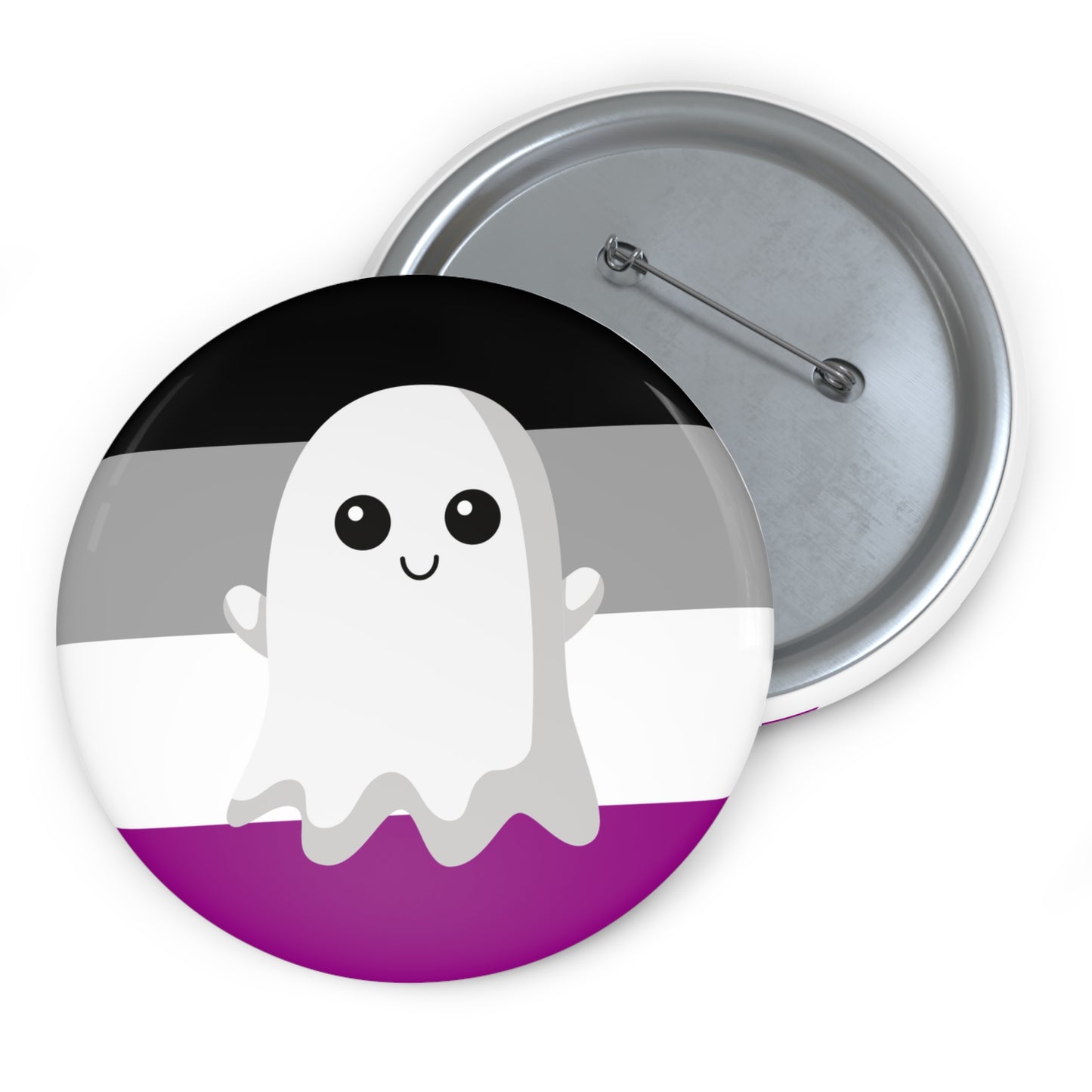 Asexual Pride Ghost Pin Buttons