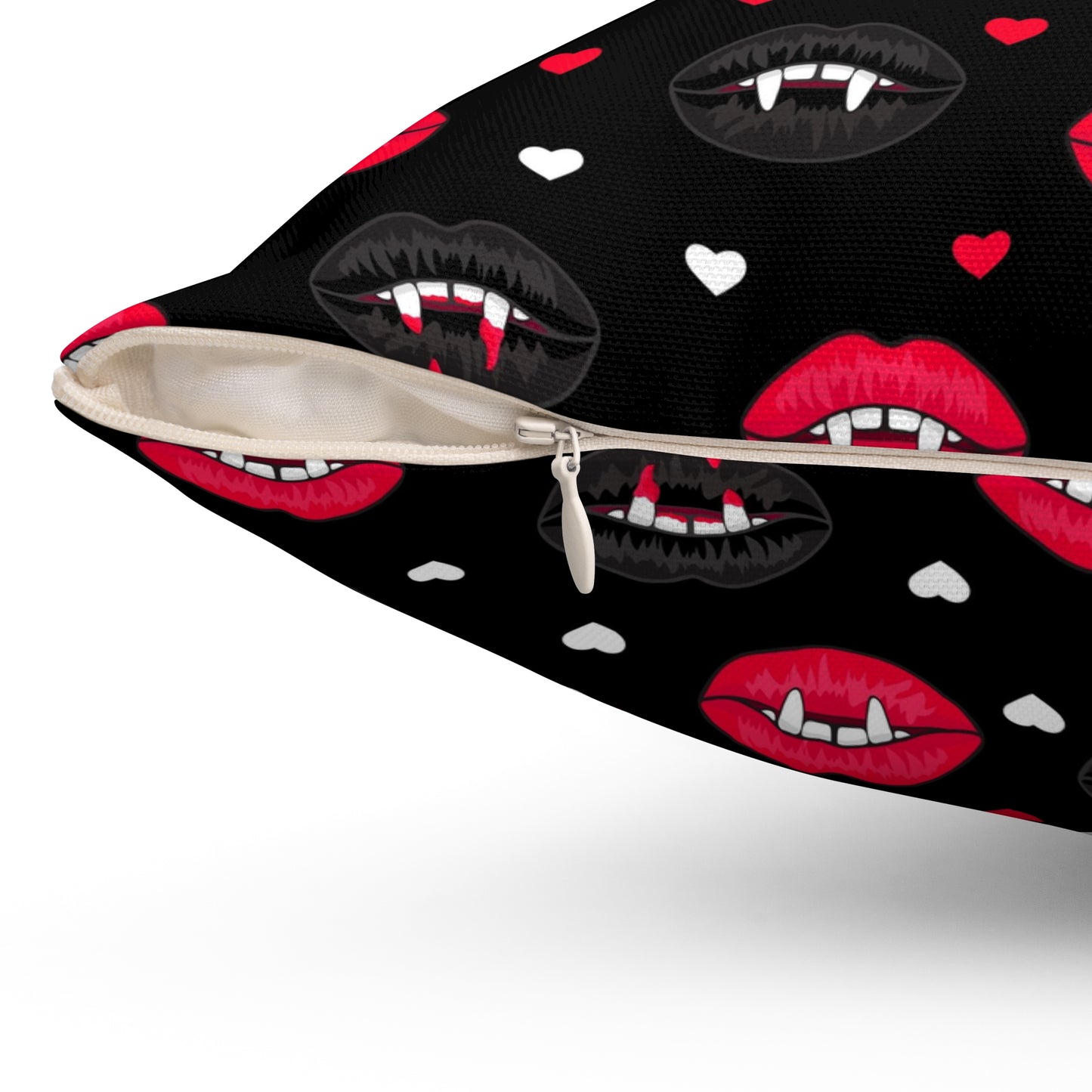 Vampire Fangs Square Pillow