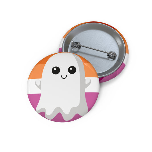 Lesbian Pride Ghost Pin Buttons