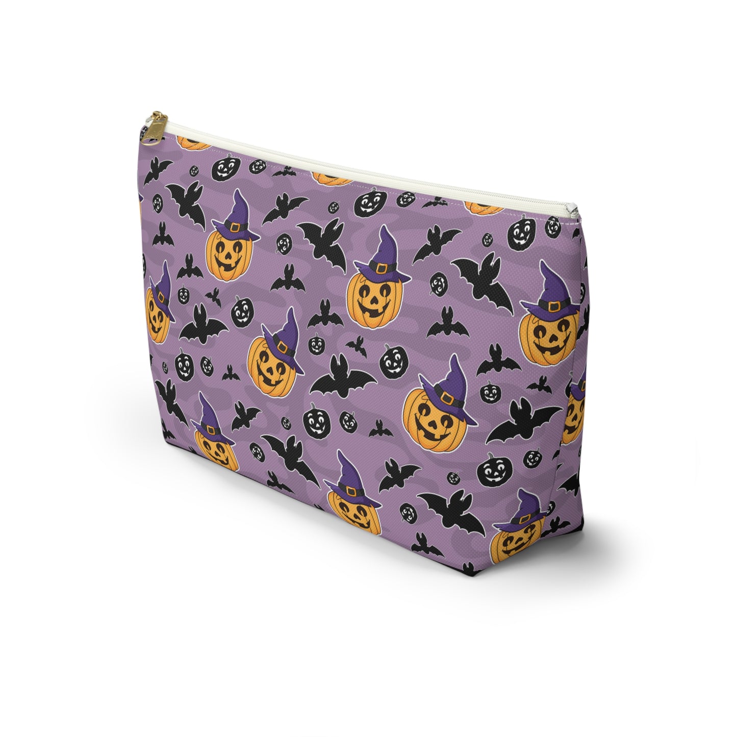 Pumpkin And Bats Accessory Pouch