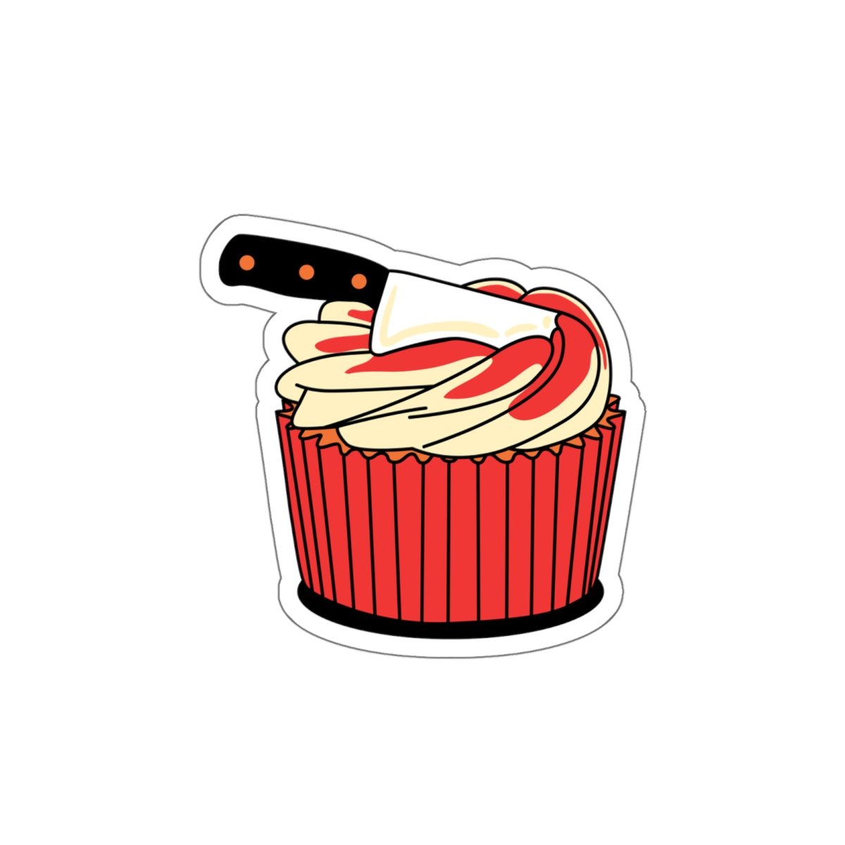 Horror Cupcake Sticker