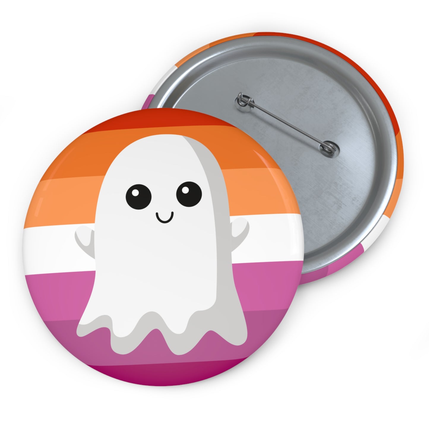 Lesbian Pride Ghost Pin Buttons