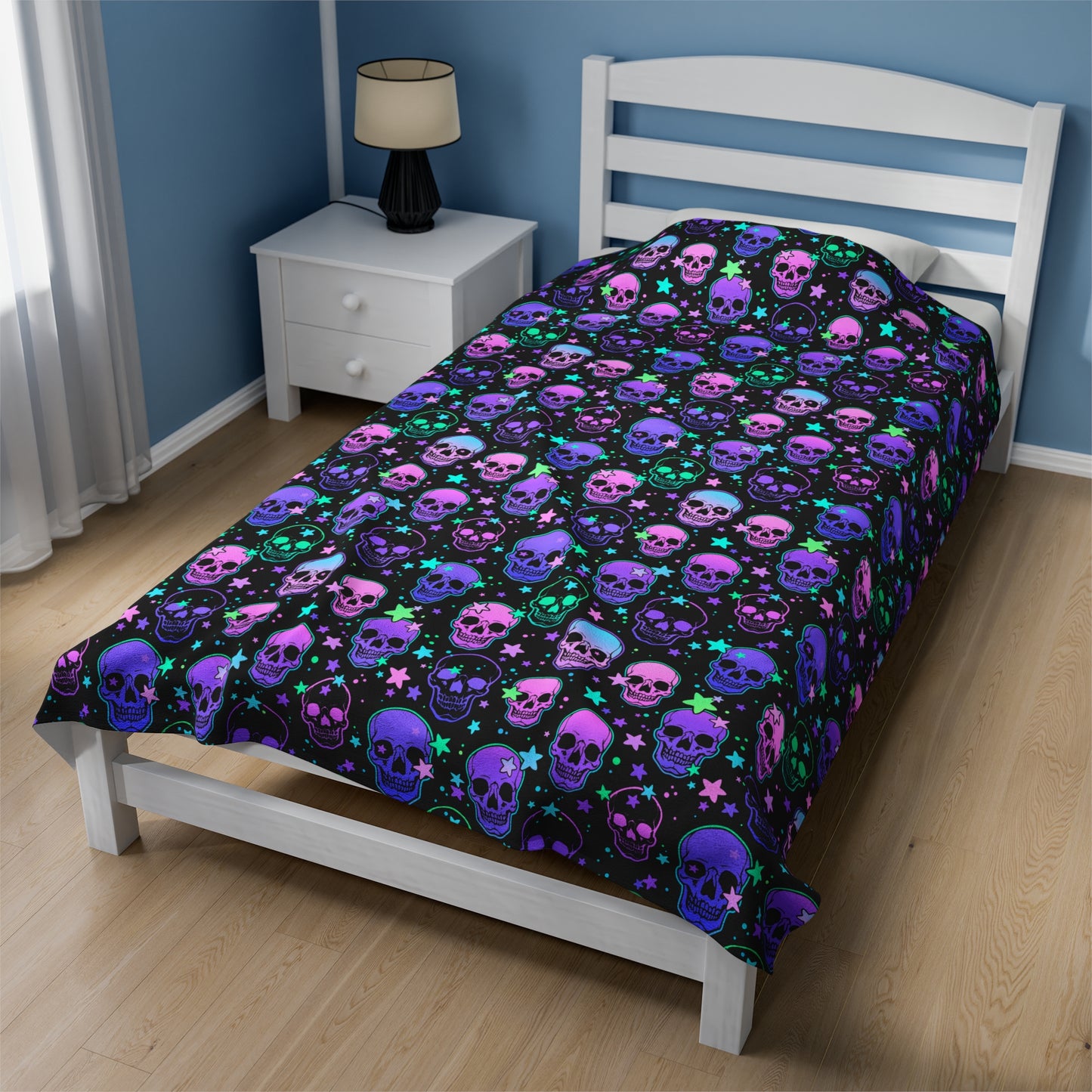 Pastel Skull Plush Blanket