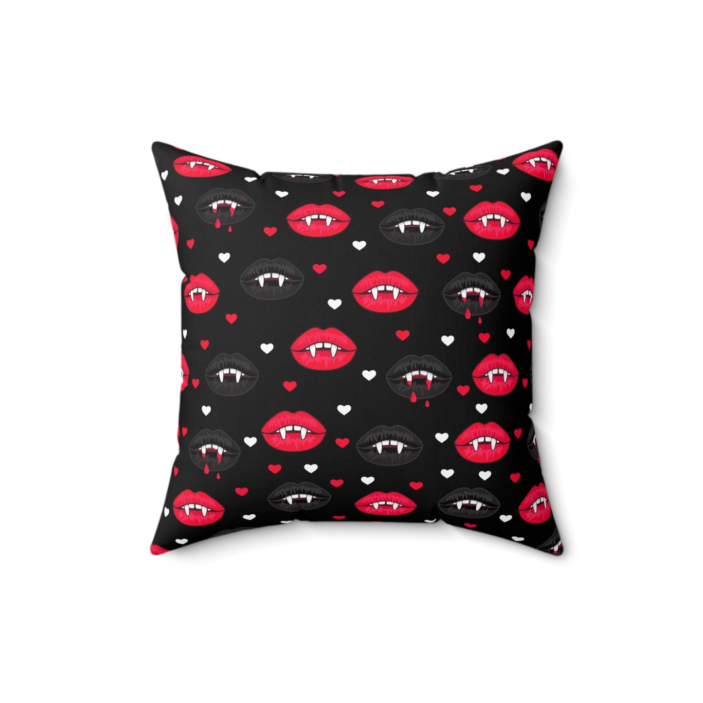 Vampire Fangs Square Pillow