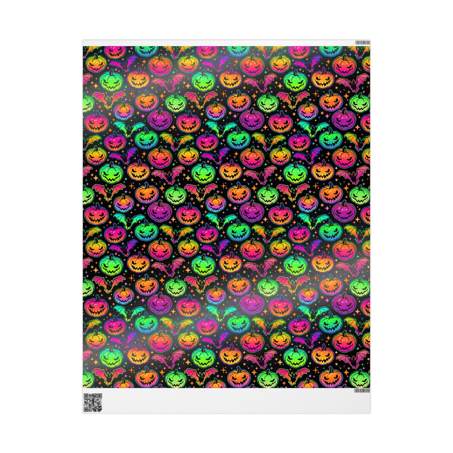 Neon Pumpkin Wrapping Paper