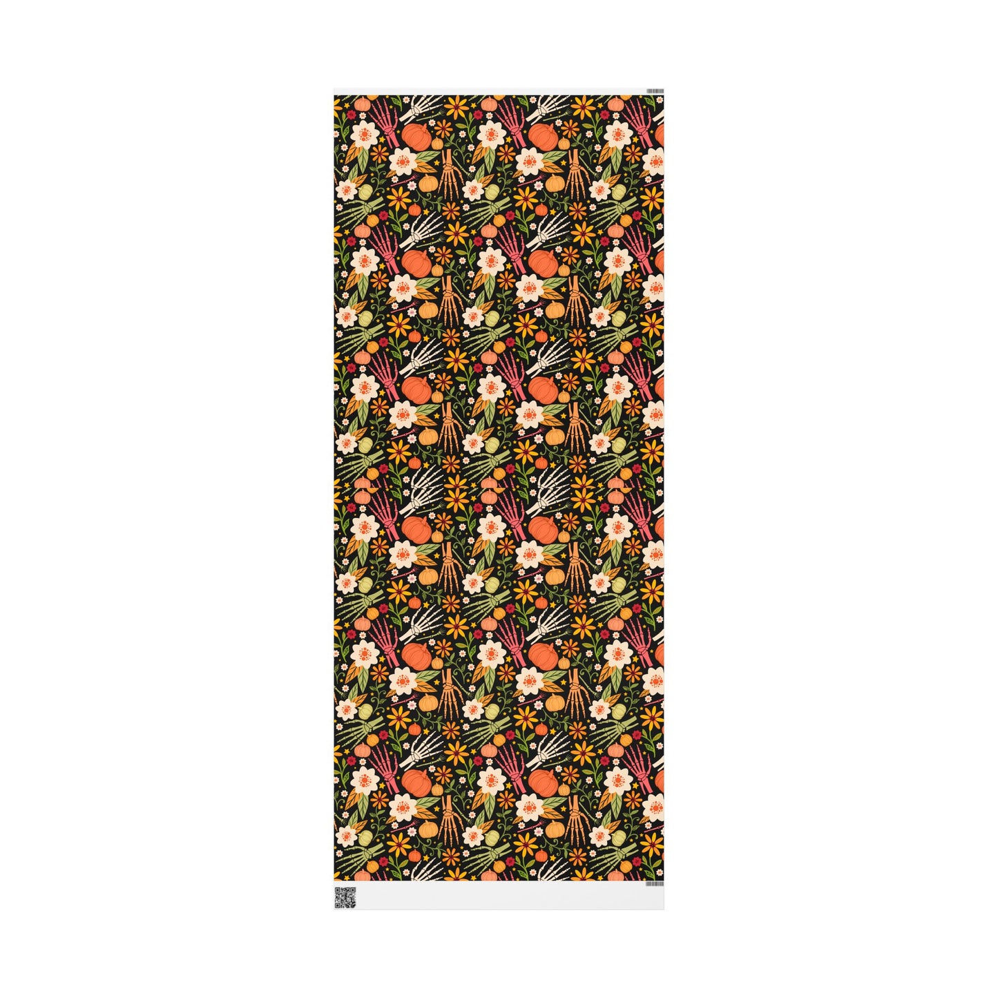 Bones And Flowers Wrapping Paper