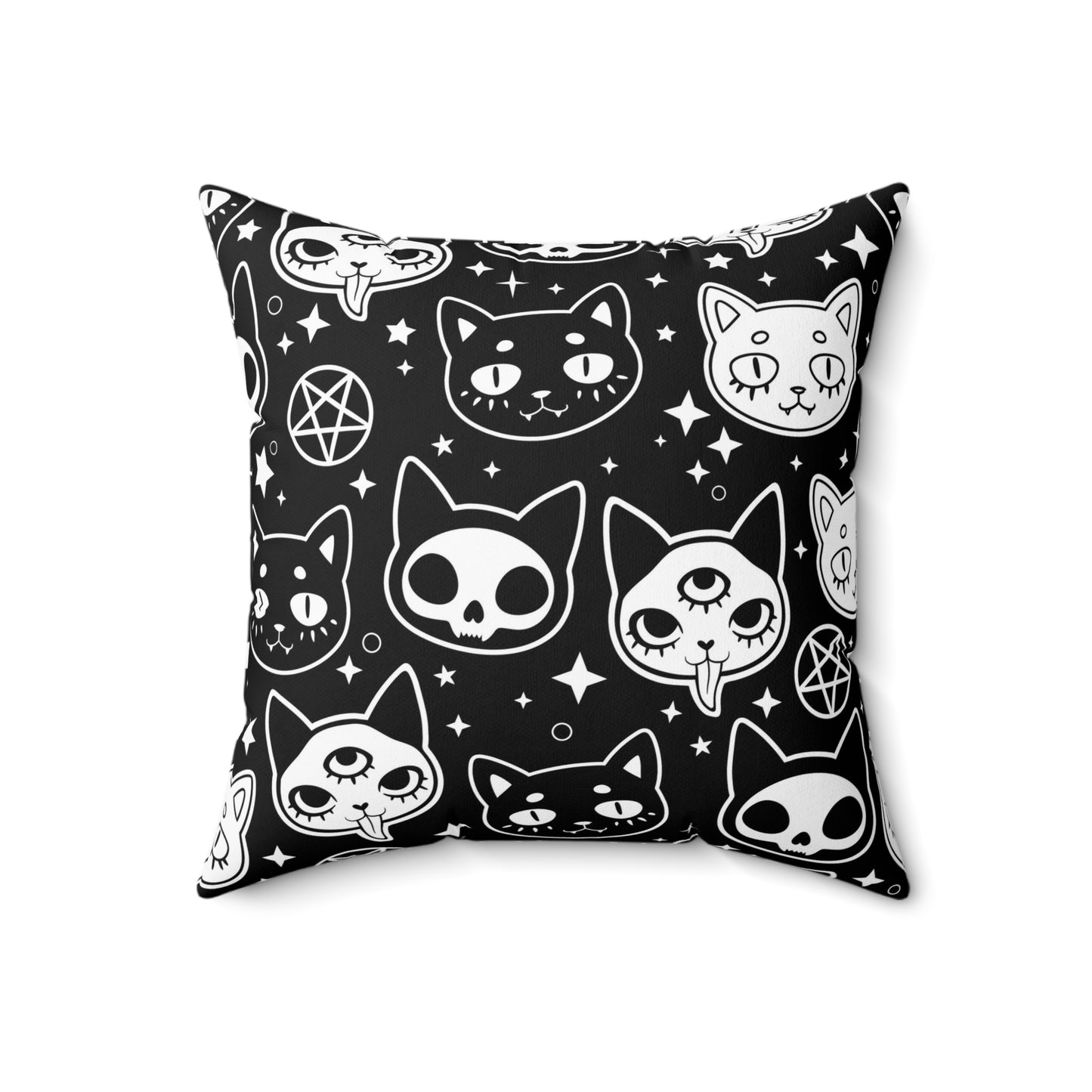 Spooky Cat Square Pillow