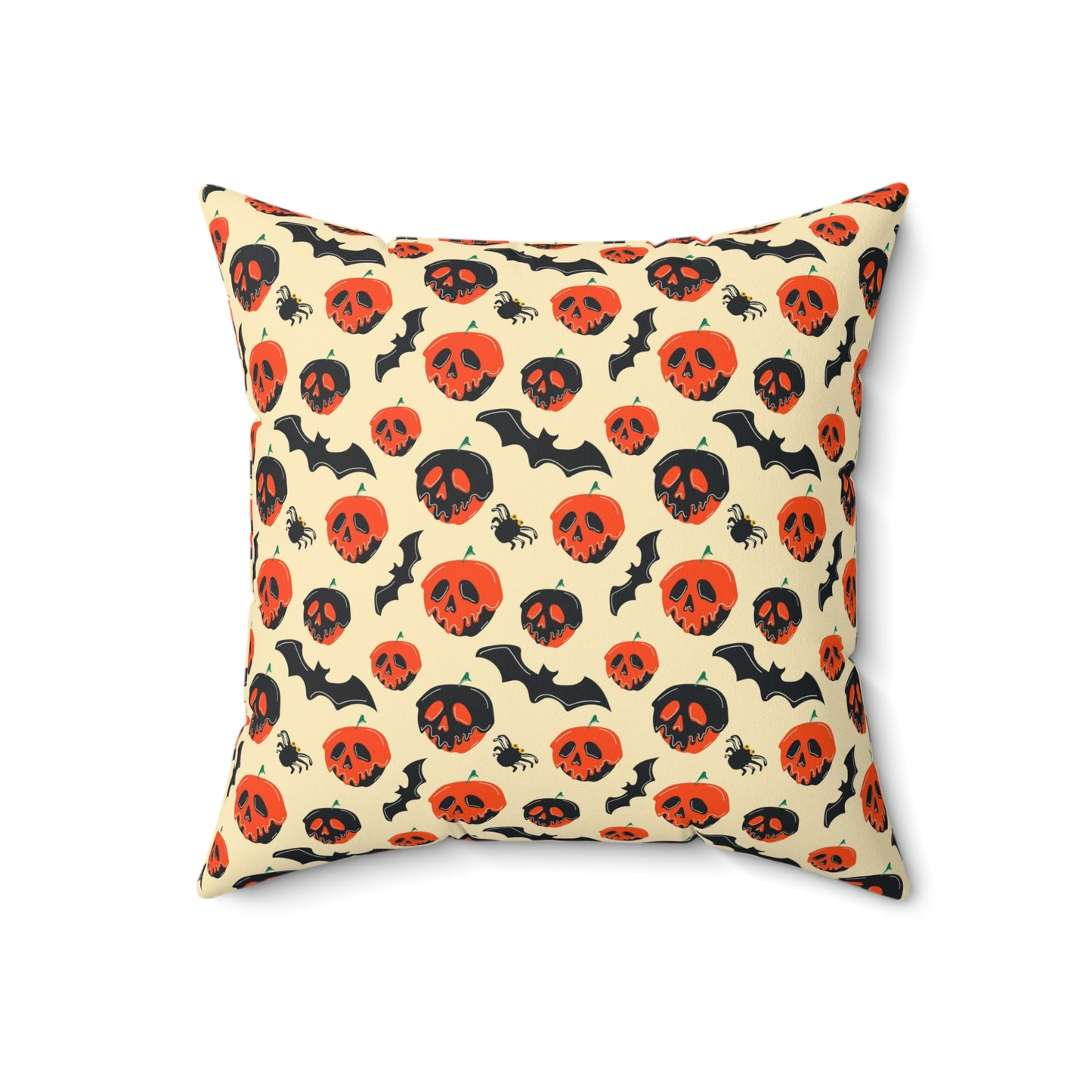 Poisoned Apple And Bats Square Pillow