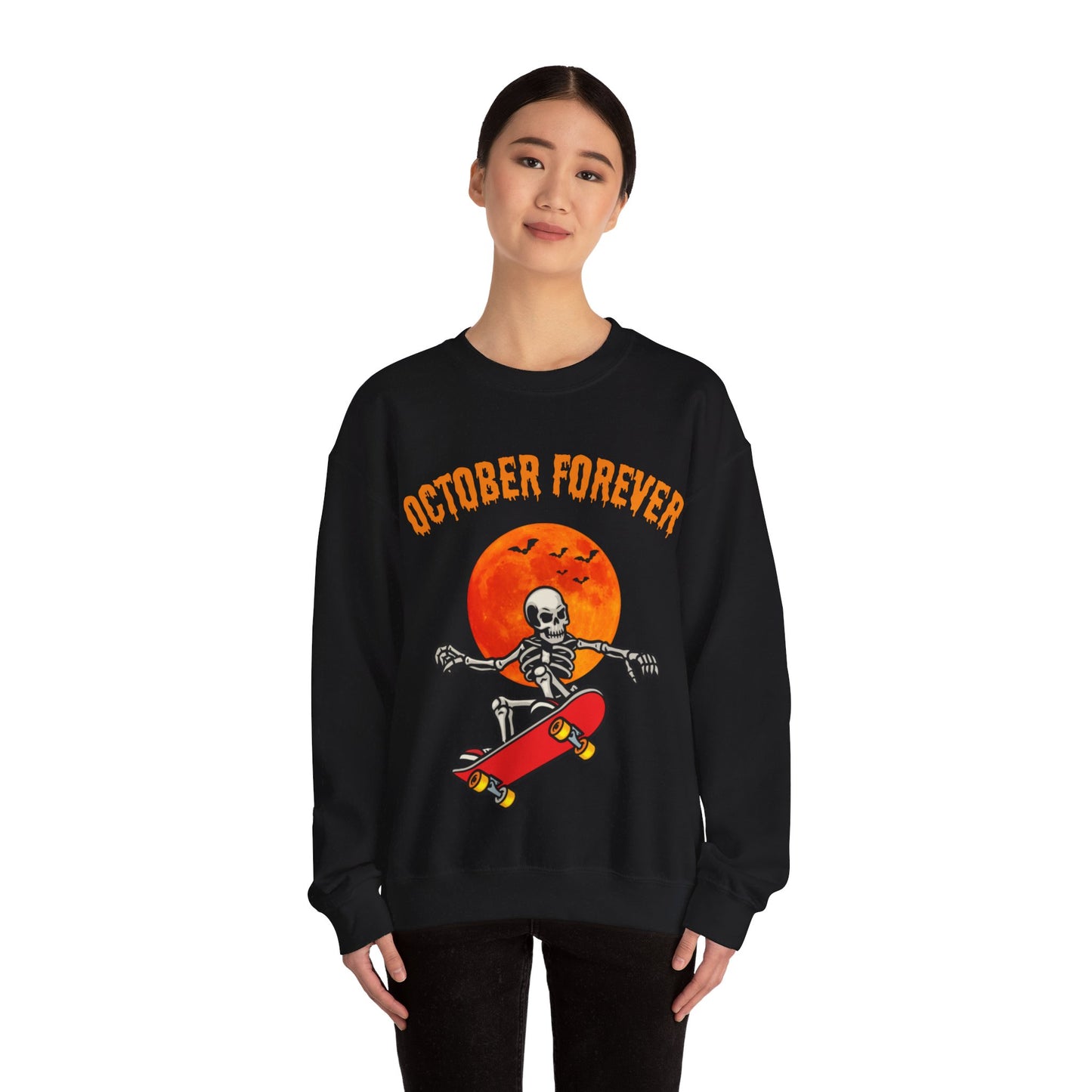 Sweatshirt mit Rundhalsausschnitt „October Forever“