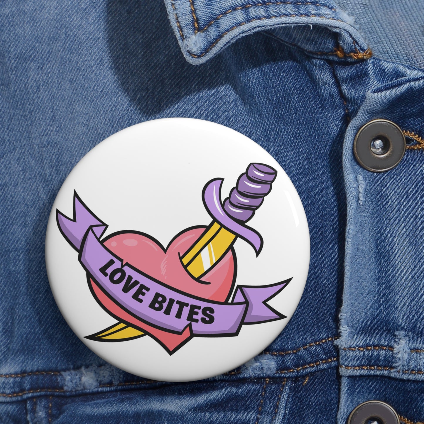 Love Bites Pin Buttons