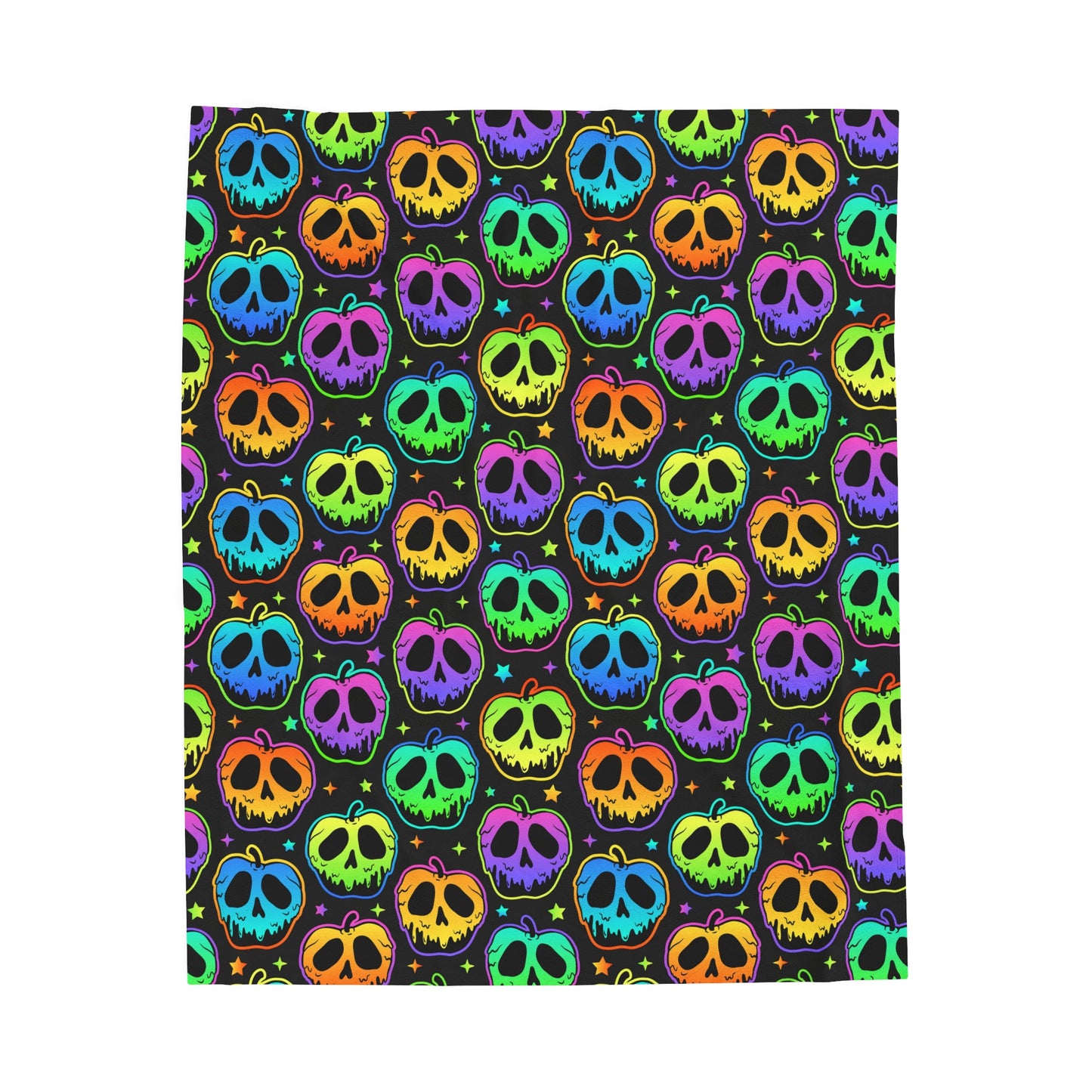 Neon Poisoned Apple Plush Blanket