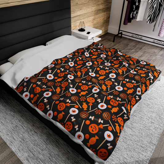 Halloween Candy Plush Blanket